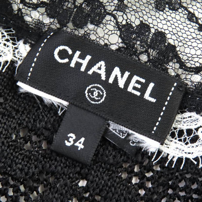 CHANEL 2024 P76998 Rhinestone Coco Mark Part Ribbon Allover Cami Dress Black