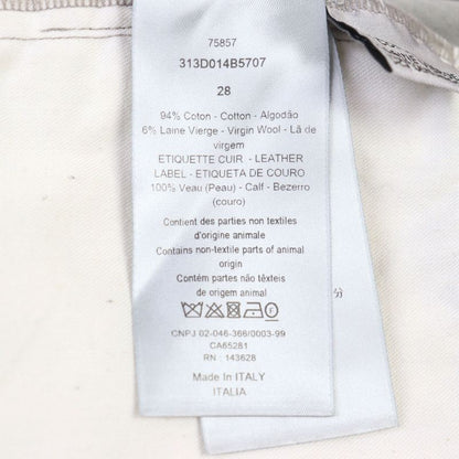 Christian DIOR 313d014b5707 Couture Logo Button Fly Cotton Corduroy Pants Gray