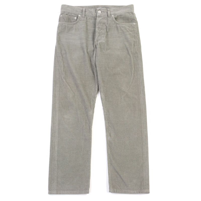 Christian DIOR 313d014b5707 Couture Logo Button Fly Cotton Corduroy Pants Gray