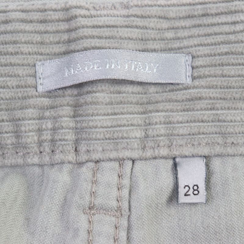Christian DIOR 313d014b5707 Couture Logo Button Fly Cotton Corduroy Pants Gray