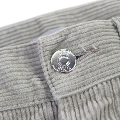Christian DIOR 313d014b5707 Couture Logo Button Fly Cotton Corduroy Pants Gray