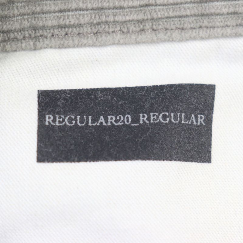 Christian DIOR 313d014b5707 Couture Logo Button Fly Cotton Corduroy Pants Gray