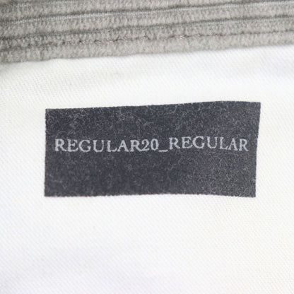 Christian DIOR 313d014b5707 Couture Logo Button Fly Cotton Corduroy Pants Gray