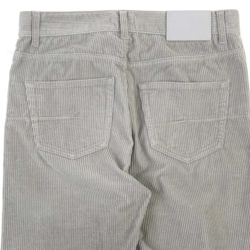 Christian DIOR 313d014b5707 Couture Logo Button Fly Cotton Corduroy Pants Gray