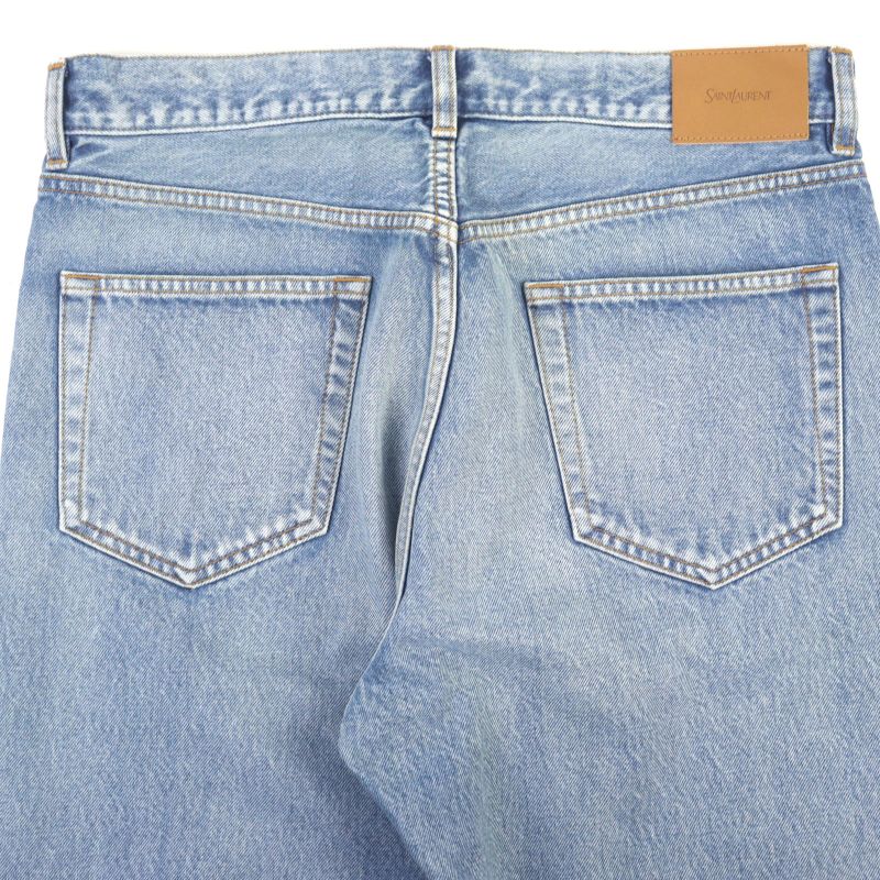 Saint Laurent Paris 2024 810764 Cotton Cowhide Logo Button Leather Patch Button