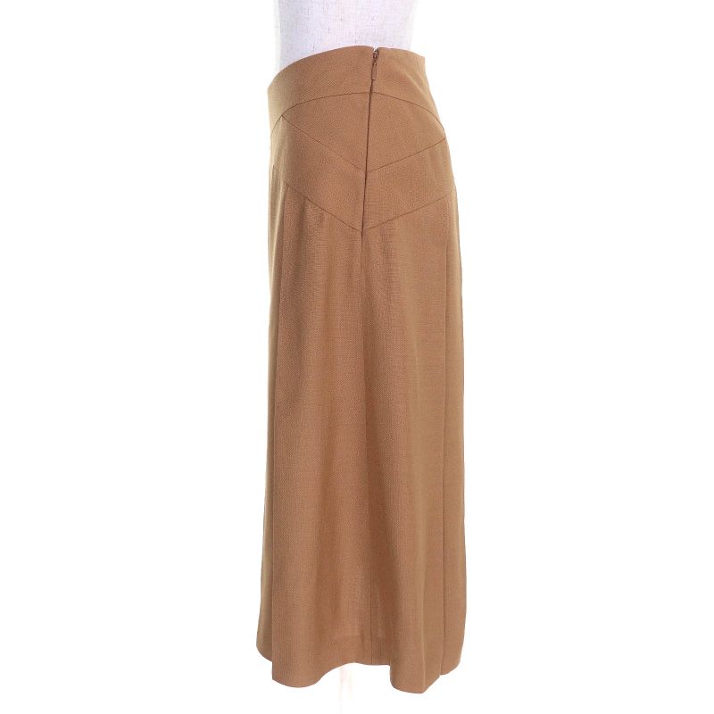 Gucci 704101 Tucked Flared Long Skirt Brownish 38 Ladies
