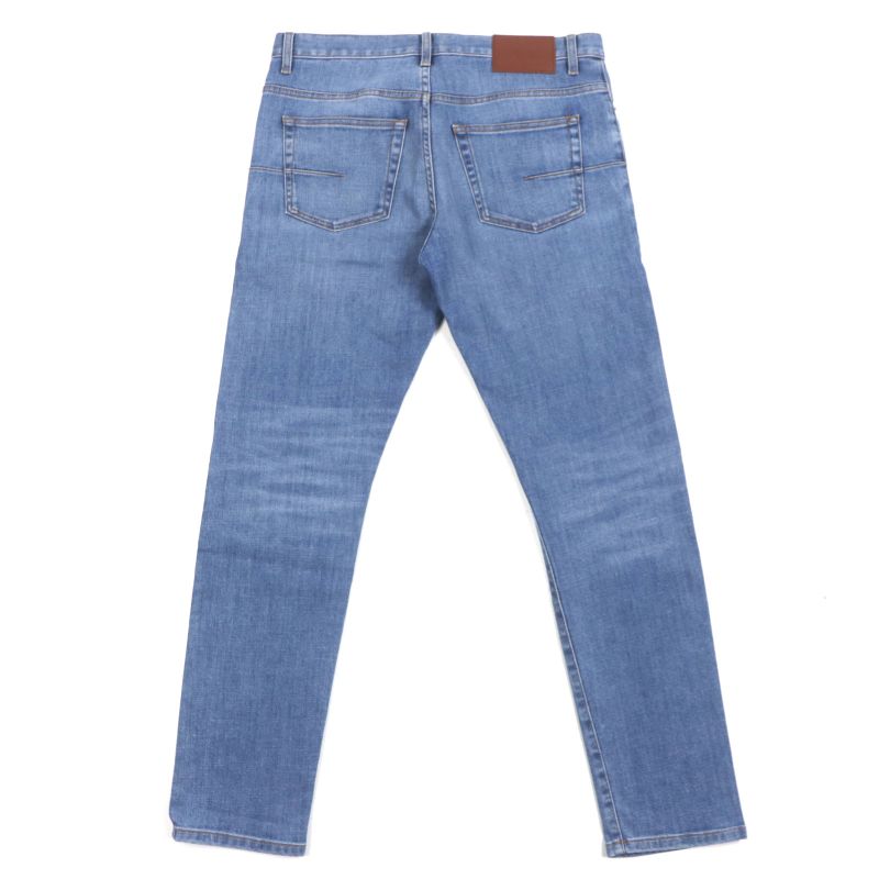  DIOR Homme 193ds10k349x SLIM Button Fly Leather Patched Denim Pants Blue 29