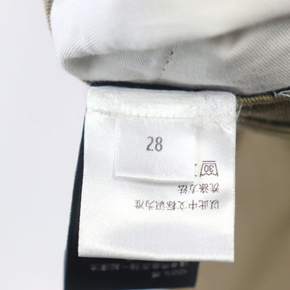 Celine 2n886383u 100% Cotton Eddie Period Logo Button One Tuck Slacks Khaki 28