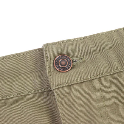 Celine 2n886383u 100% Cotton Eddie Period Logo Button One Tuck Slacks Khaki 28