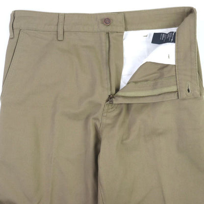 Celine 2n886383u 100% Cotton Eddie Period Logo Button One Tuck Slacks Khaki 28