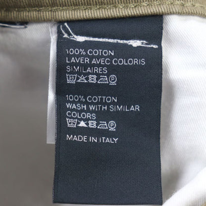 Celine 2n886383u 100% Cotton Eddie Period Logo Button One Tuck Slacks Khaki 28