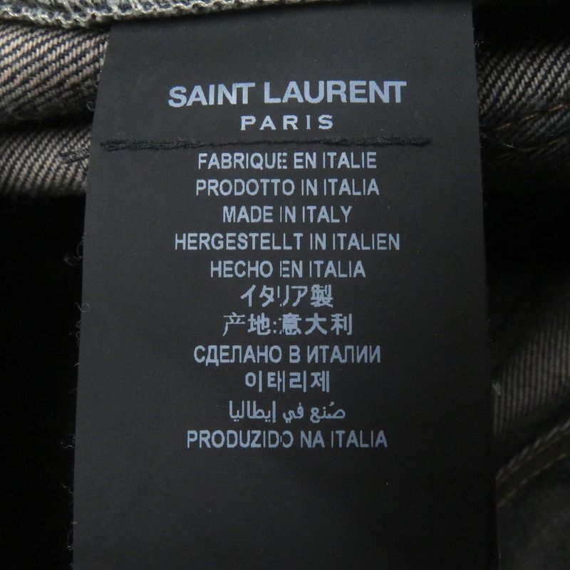 Saint Laurent Paris 597052 Denim Pants Jeans Indigo Blue 28 Made In Italy