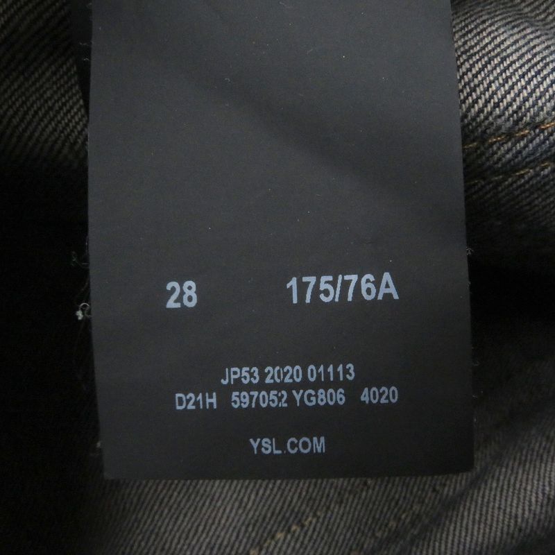 Saint Laurent Paris 597052 Denim Pants Jeans Indigo Blue 28 Made In Italy