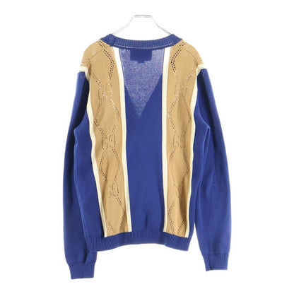 Gucci 21AW GG Cardigan GG Stitch Knit Cardigan Navy/brown 655105 Xkbwe