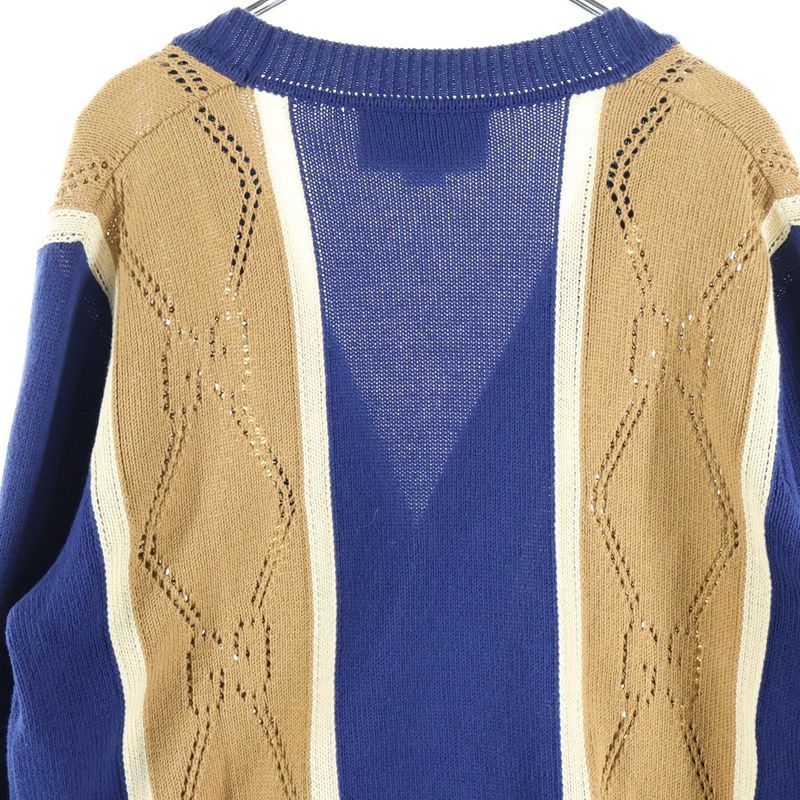 Gucci 21AW GG Cardigan GG Stitch Knit Cardigan Navy/brown 655105 Xkbwe