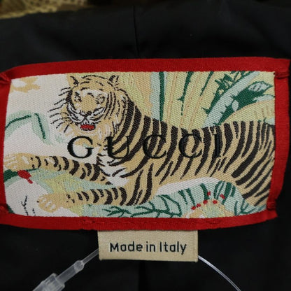 Gucci Jumbo GG Back Embroidery Nylon Half Zip Pullover Hoodie Jacket Beige