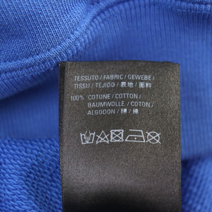 Balenciaga 570811 Cotton Logo Print Pullover Hoodie Blue M