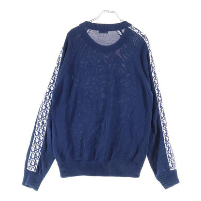 DIOR 19AW Sleeve Oblique Crew Neck Knit Sweater Grey 943m672at072