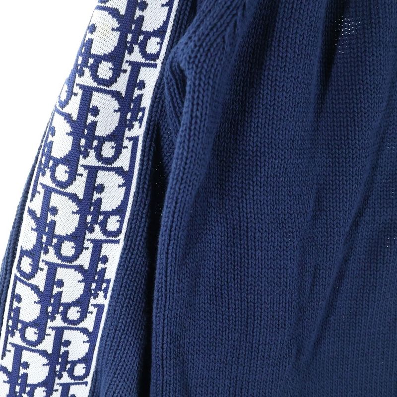 DIOR 19AW Sleeve Oblique Crew Neck Knit Sweater Grey 943m672at072