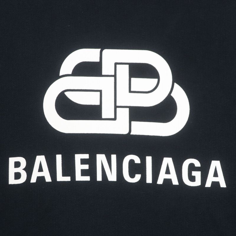  Balenciaga 570792 100% Cotton BB Logo Print Pullover Hoodie