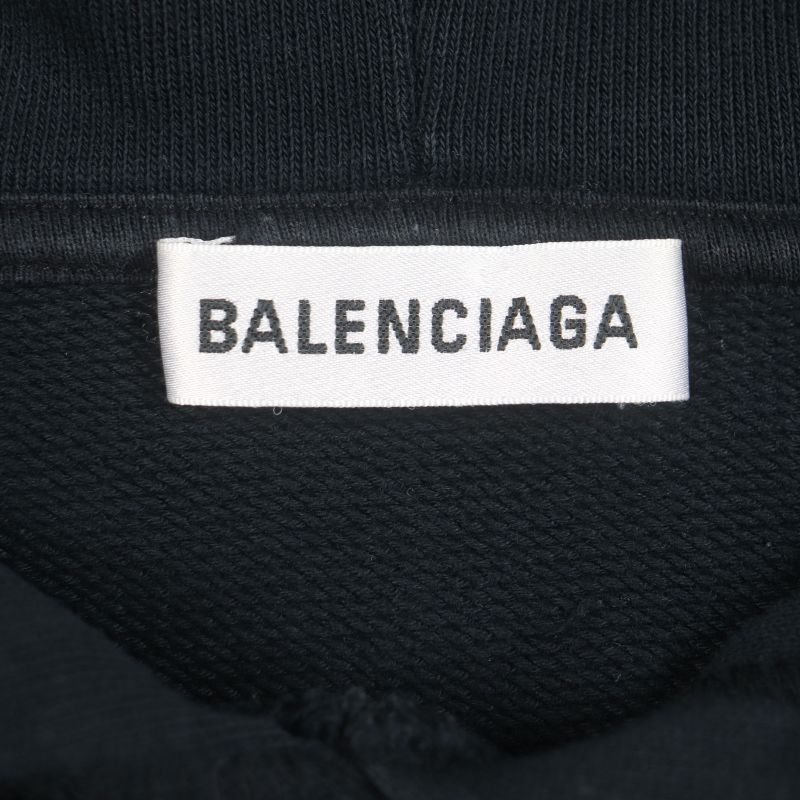 Balenciaga 570792 100% Cotton BB Logo Print Pullover Hoodie