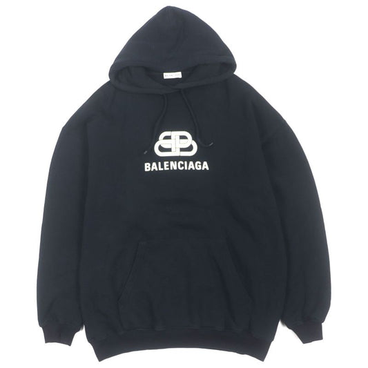  Balenciaga 570792 100% Cotton BB Logo Print Pullover Hoodie