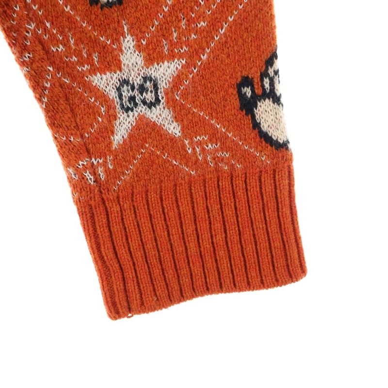 Gucci X Disney Mickey Mouse Pattern Crewneck Knitted Sweater Disney Crewneck