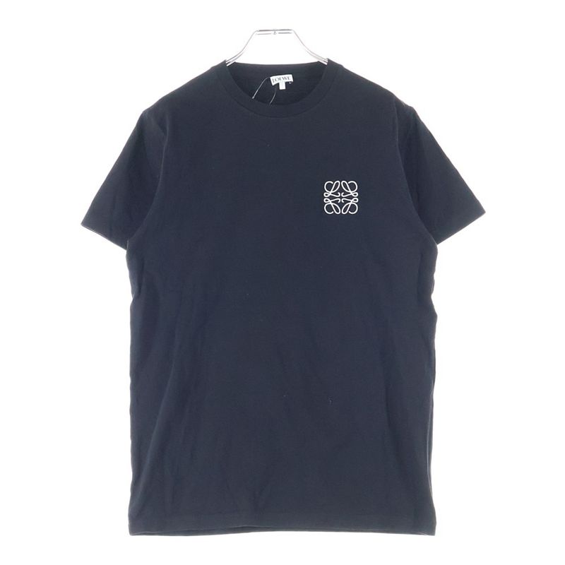 Loewe Anagram T-shirt Short Sleeve T-shirt With Embroidered Anagram Logo Black