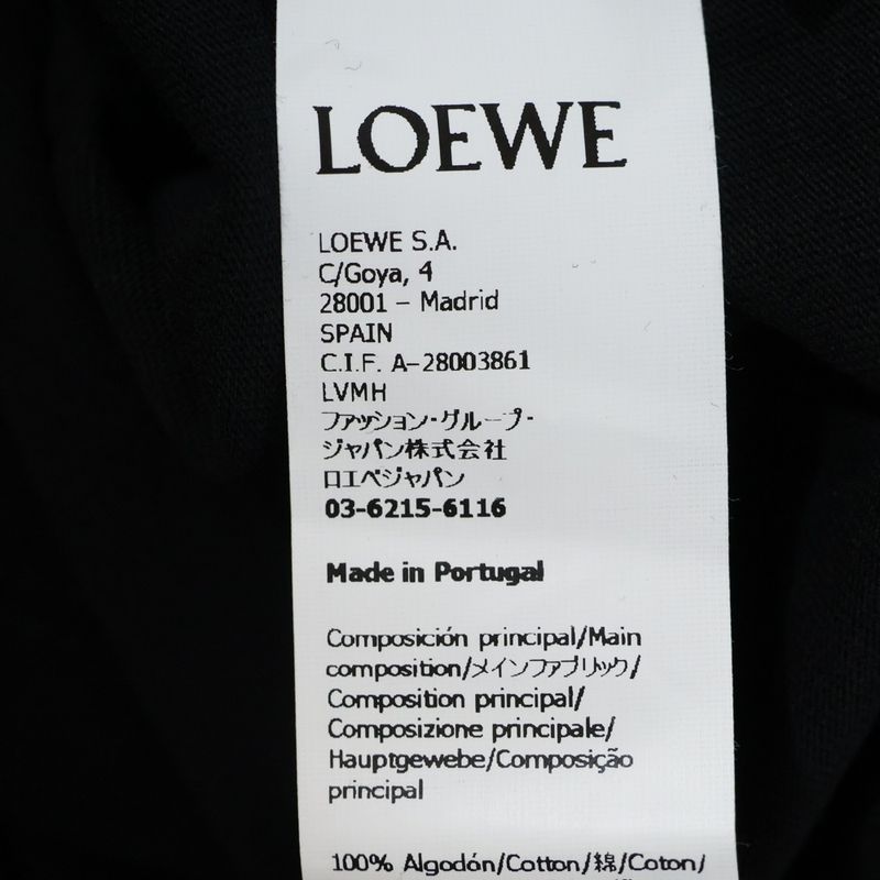 Loewe Anagram T-shirt Short Sleeve T-shirt With Embroidered Anagram Logo Black