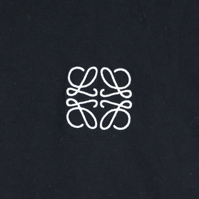 Loewe Anagram T-shirt Short Sleeve T-shirt With Embroidered Anagram Logo Black
