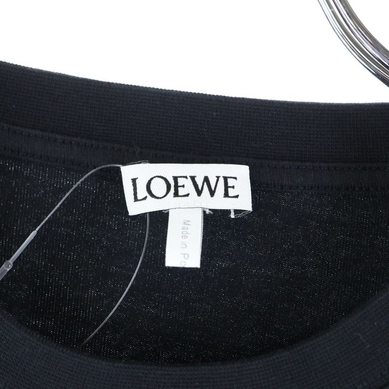Loewe Anagram T-shirt Short Sleeve T-shirt With Embroidered Anagram Logo Black