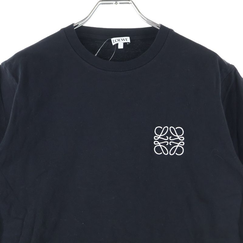 Loewe Anagram T-shirt Short Sleeve T-shirt With Embroidered Anagram Logo Black