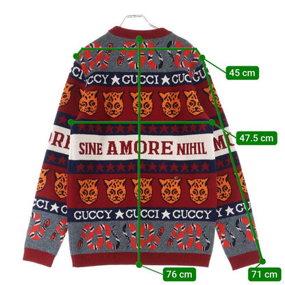 Gucci 19SS Knit Sweater Crew Neck Knit Sweater Red 545749 Xkado