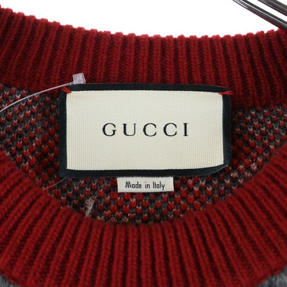 Gucci 19SS Knit Sweater Crew Neck Knit Sweater Red 545749 Xkado