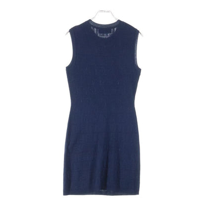 Fendi FF Logo Knit Shirt FF Logo Knit Dress Women's Navy Fzda93 ABWQ