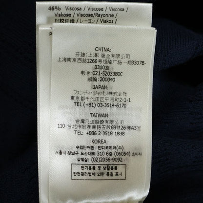 Fendi FF Logo Knit Shirt FF Logo Knit Dress Women's Navy Fzda93 ABWQ