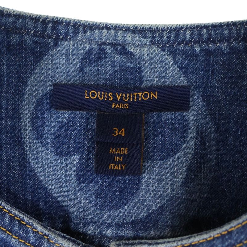 Louis Vuitton 21SS Monogram Denim One Piece Monogram Denim Dress Indigo Women