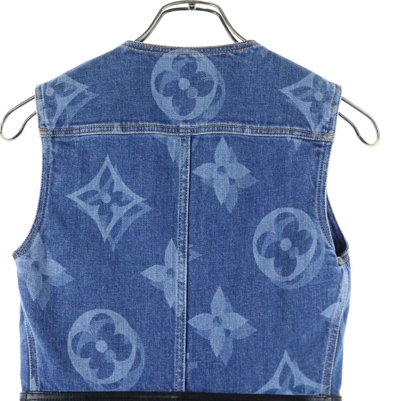 Louis Vuitton 21SS Monogram Denim One Piece Monogram Denim Dress Indigo Women