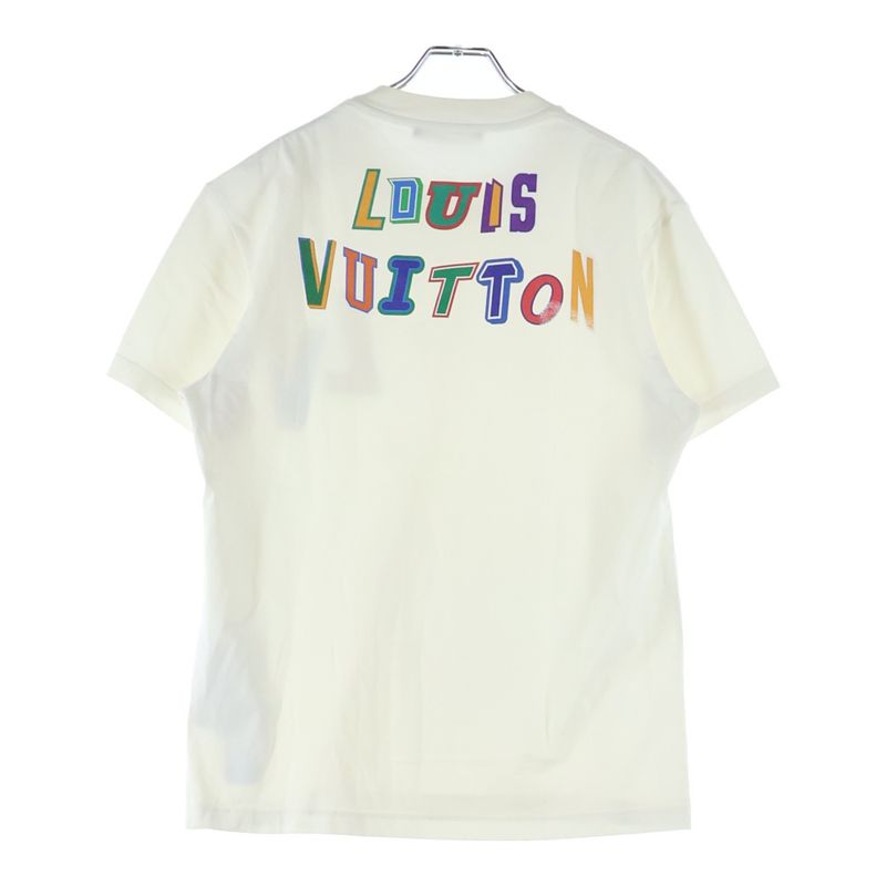 Louis Vuitton 21AW NBA T-shirt Logo Print Short Sleeve T-shirt Ivory Rm212m DT3