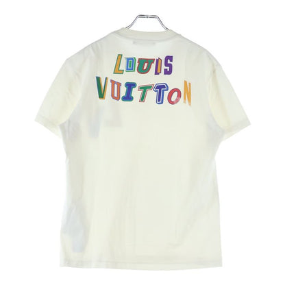 Louis Vuitton 21AW NBA T-shirt Logo Print Short Sleeve T-shirt Ivory Rm212m DT3
