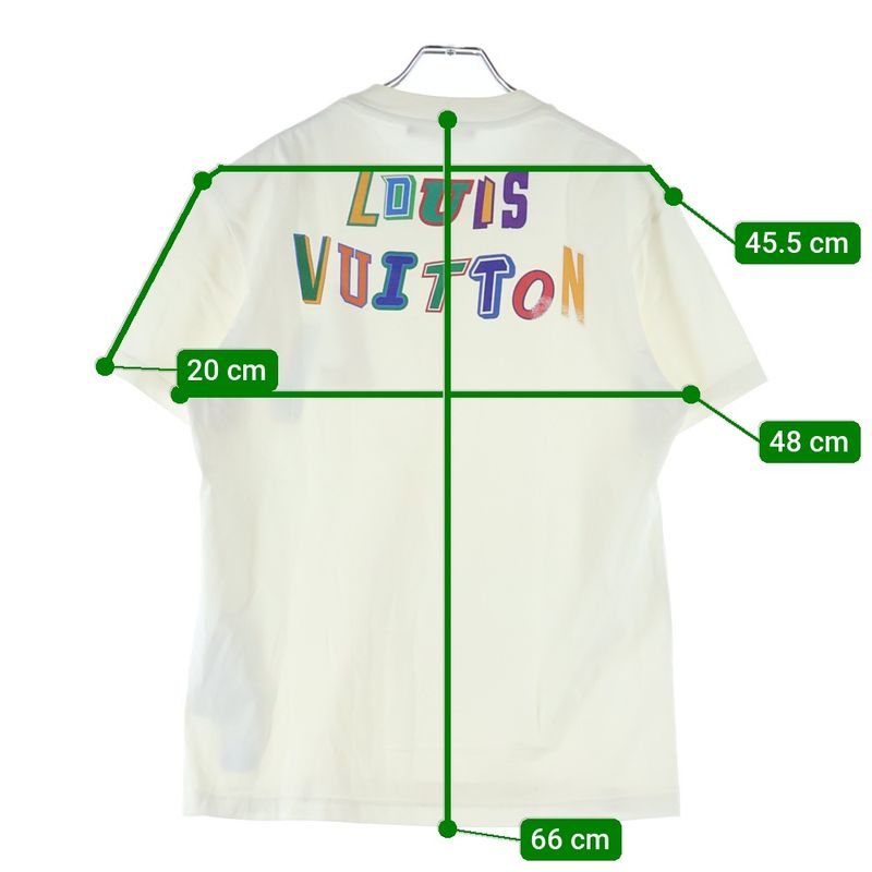 Louis Vuitton 21AW NBA T-shirt Logo Print Short Sleeve T-shirt Ivory Rm212m DT3