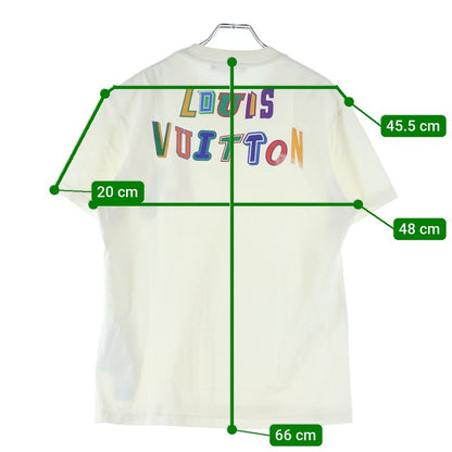 Louis Vuitton 21AW NBA T-shirt Logo Print Short Sleeve T-shirt Ivory Rm212m DT3