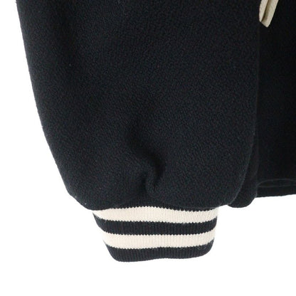 Celine 24SS Baseball Teddy Jacket Baseball Teddy Wool Snap Button Jacket Black