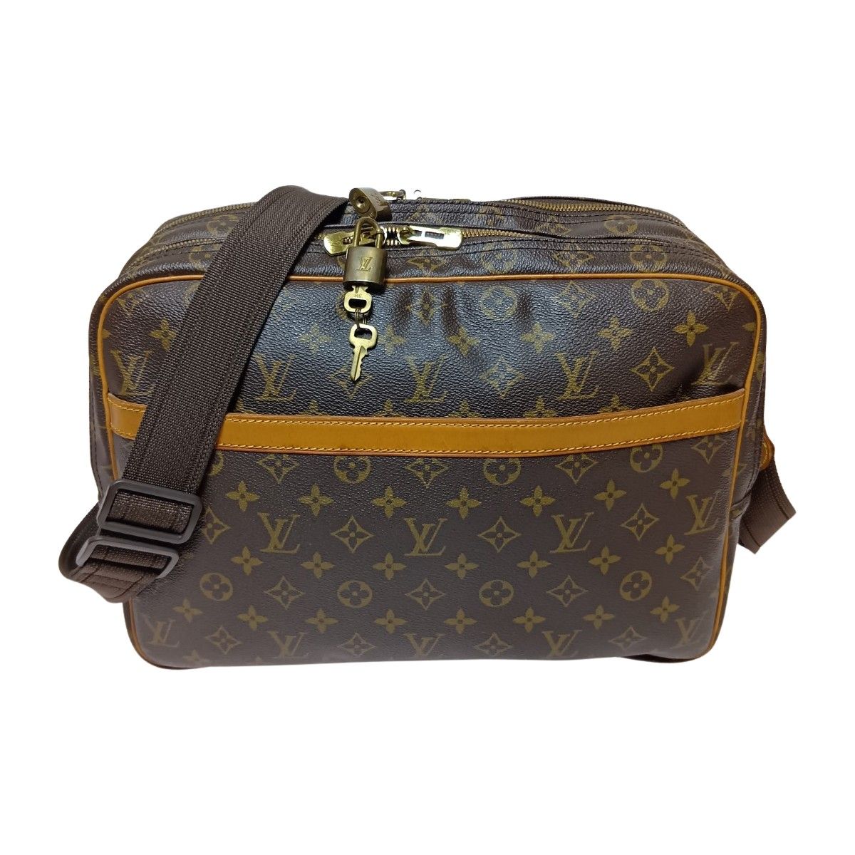Louis Vuitton Monogram Reporter GM Shoulder Bag M45252 Brown