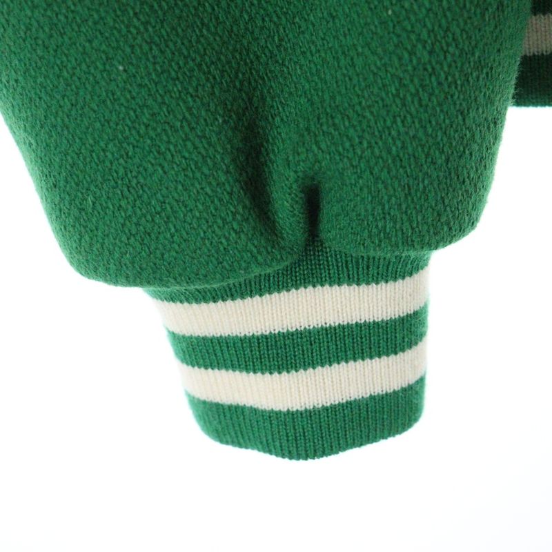 Celine 23AW C-patch Armored Wool Jackson Teddy Jacket Blouson Green/white