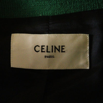 Celine 23AW C-patch Armored Wool Jackson Teddy Jacket Blouson Green/white