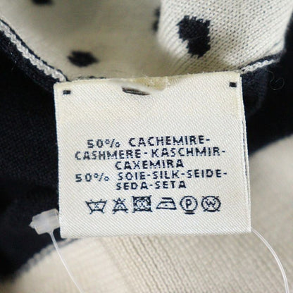 Hermes Brides De GALA Bridesmaid Short Sleeved Cashmere Knit Sweater Black/white