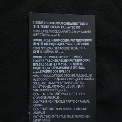 Saint Laurent Paris Striped Front Tucked Slacks Pants Black 682379