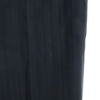 Saint Laurent Paris Striped Front Tucked Slacks Pants Black 682379