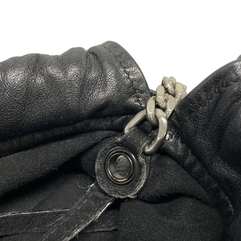 Saint Laurent Paris Bag Teddy Black Chain / Shape Leather